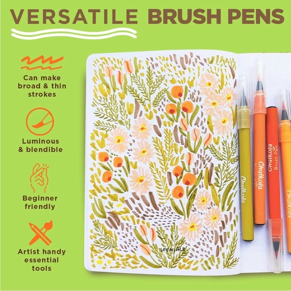 Art Bellofy Drawing Pro Series Sketchbook Watercolor Brush Pens